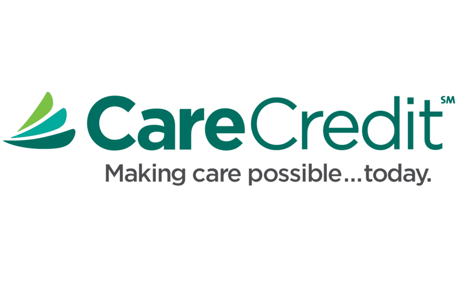 A logo of care credit for the company.